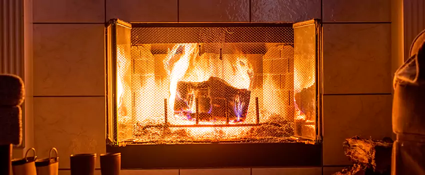 Mendota Hearth Landscape Fireplace Installation in Fort Hunt, Virginia